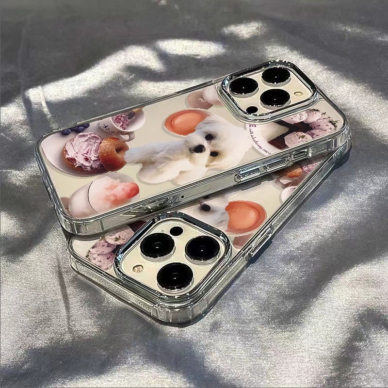 ✅Ốp Điện Thoại Mềm Chống Sốc Hình Chú Chó Trắng Cho Apple plus13 iPhone128 / 7max Cake 1114proins Q8JR