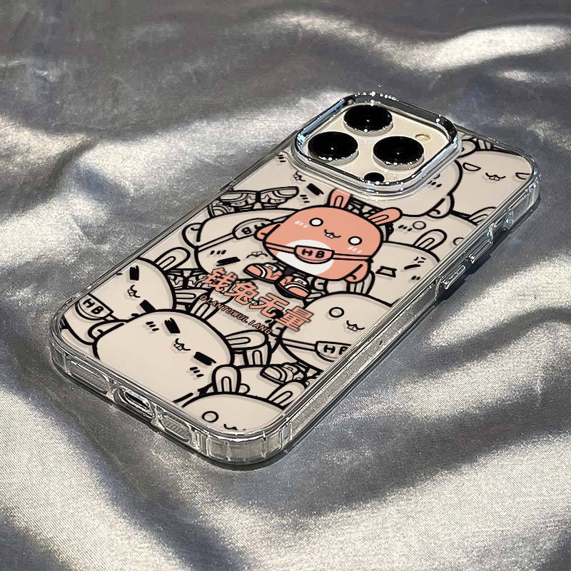 ✅Ốp Điện Thoại Mềm Chống Sốc In Hình Thỏ Đơn Giản Cho Iphone 13 11 7 8 Plus 12 / 14 Pro