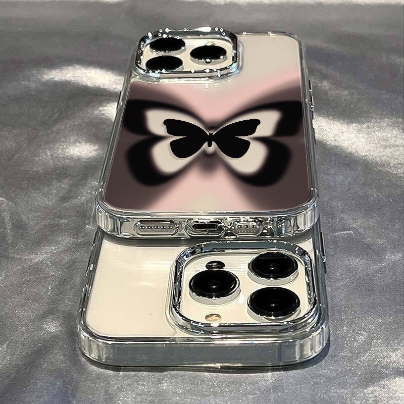 ✅Ốp Điện Thoại Mềm Hình Bướm Đen Chống Sốc Cho iPhone 13iPhone1211plus 87 / xs max14pro F4PP