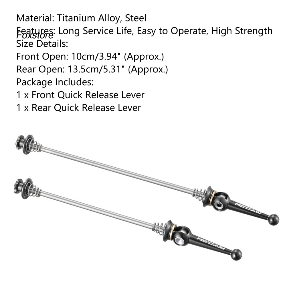 Bộ 2 Thanh Trục Xe Đạp Tháo Lắp Nhanh Bằng Hợp Kim Titan