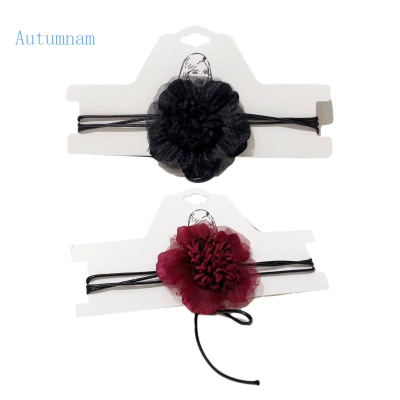 Vòng Cổ Choker Thiết Kế Mặt Hoa Thanh Lịch