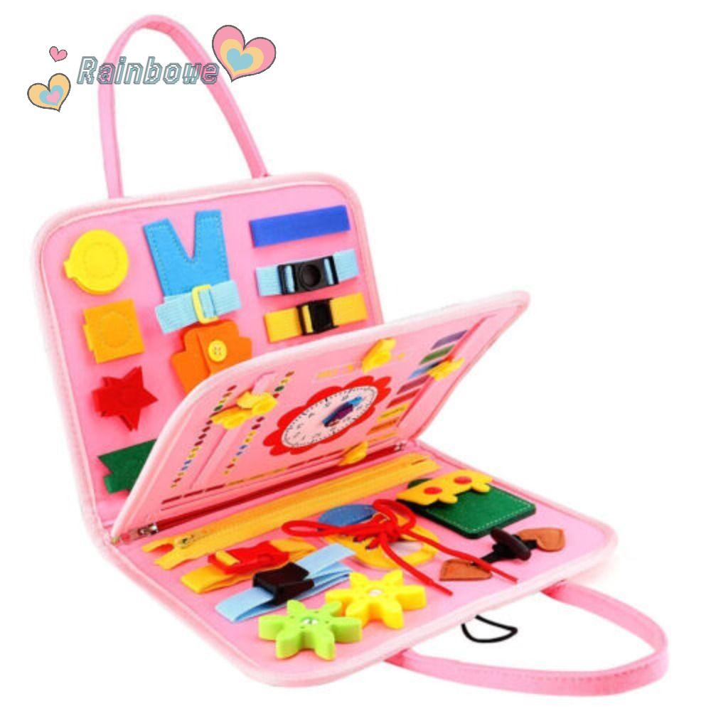 Sách Vải Luyện Tập Kỹ Năng Cơ Bản Montessori Cầu Vồng Cho Bé Sơ Sinh