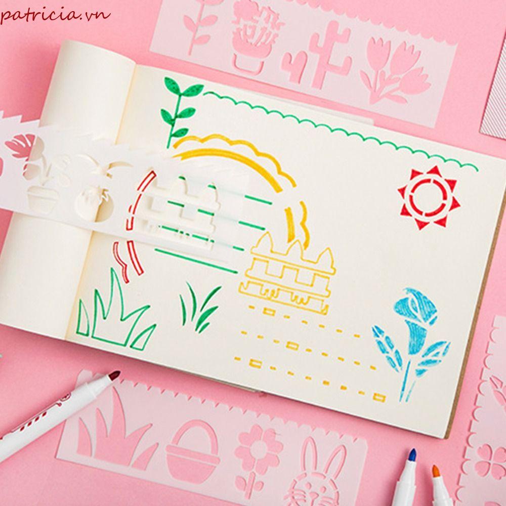 Khuôn Vẽ Trang Trí Sổ Tay / Album Ảnh Cho Bé Hình Chữ Cái Dễ Thương