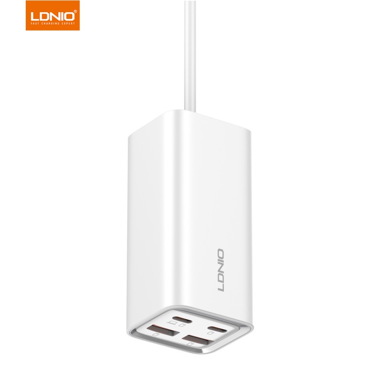 Bộ sạc  LDNIO A4610C Sạc 65W đa năng SẠC NHANH dây dài 2M PD 65W QC 60W siêu tải - HSHOP365
