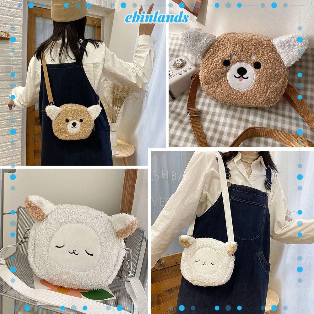 Túi Đeo Vai Kiểu Hoạt Hình Nhồi Bông Đáng Yêu Thời Trang