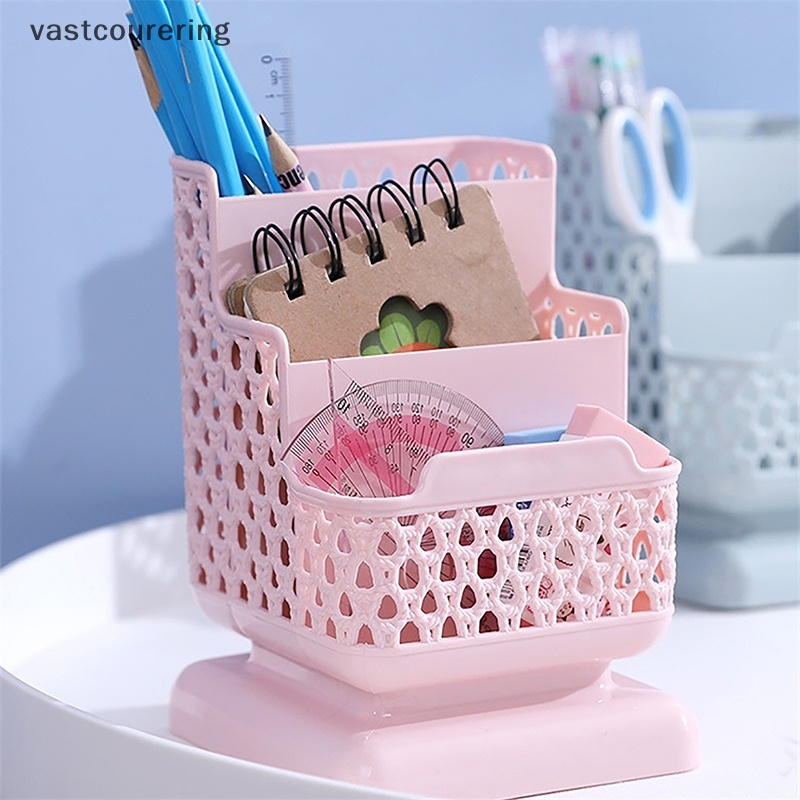 Vast Hộp Đựng Bút Mỹ Phẩm Điện Thoại Mỹ Phẩm Để Bàn Ba Tầng al Khoét Rỗng