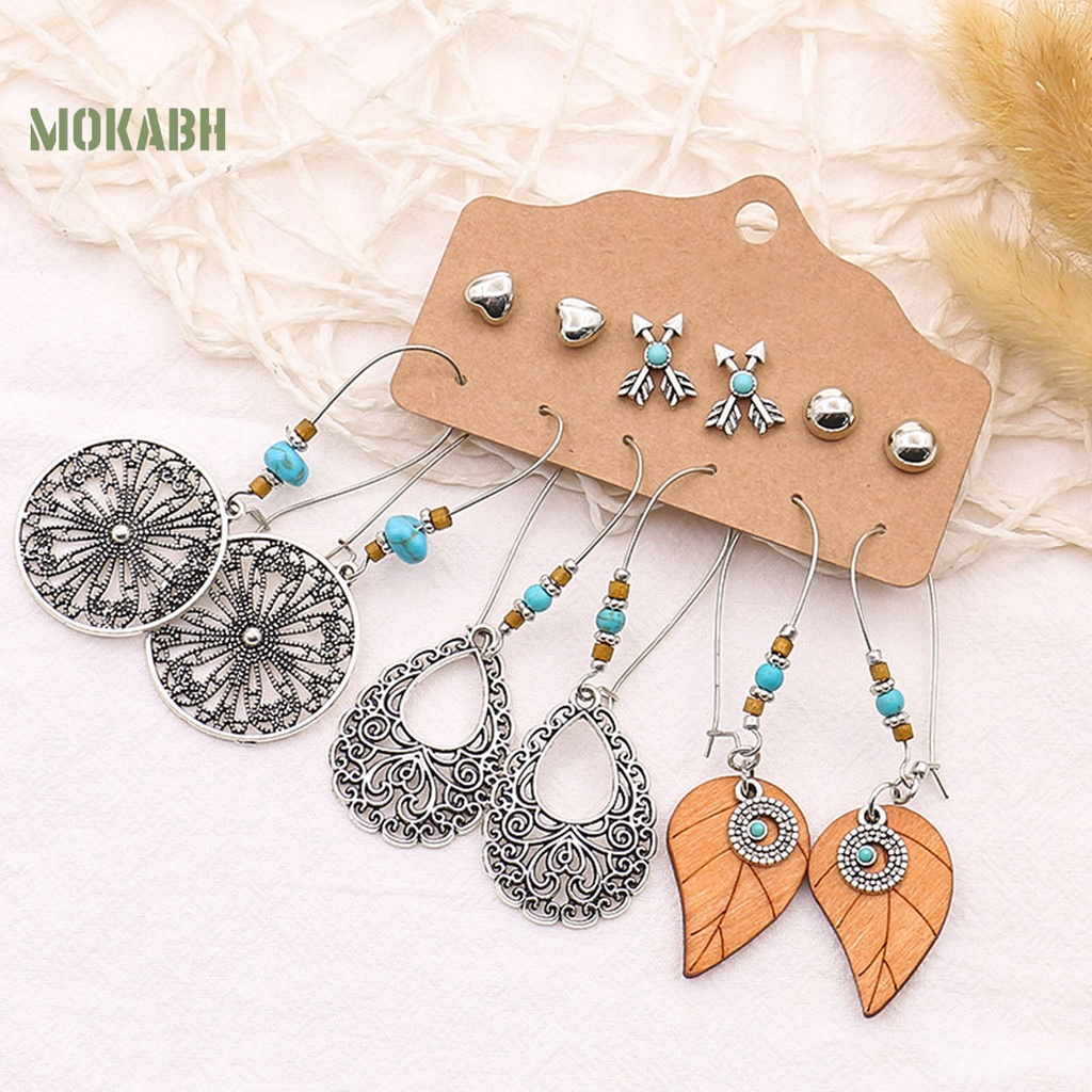 1 Bộ Bông Tai Hình Lông Vũ Bằng Hợp Kim Thoải Mái Dùng Hàng Ngày