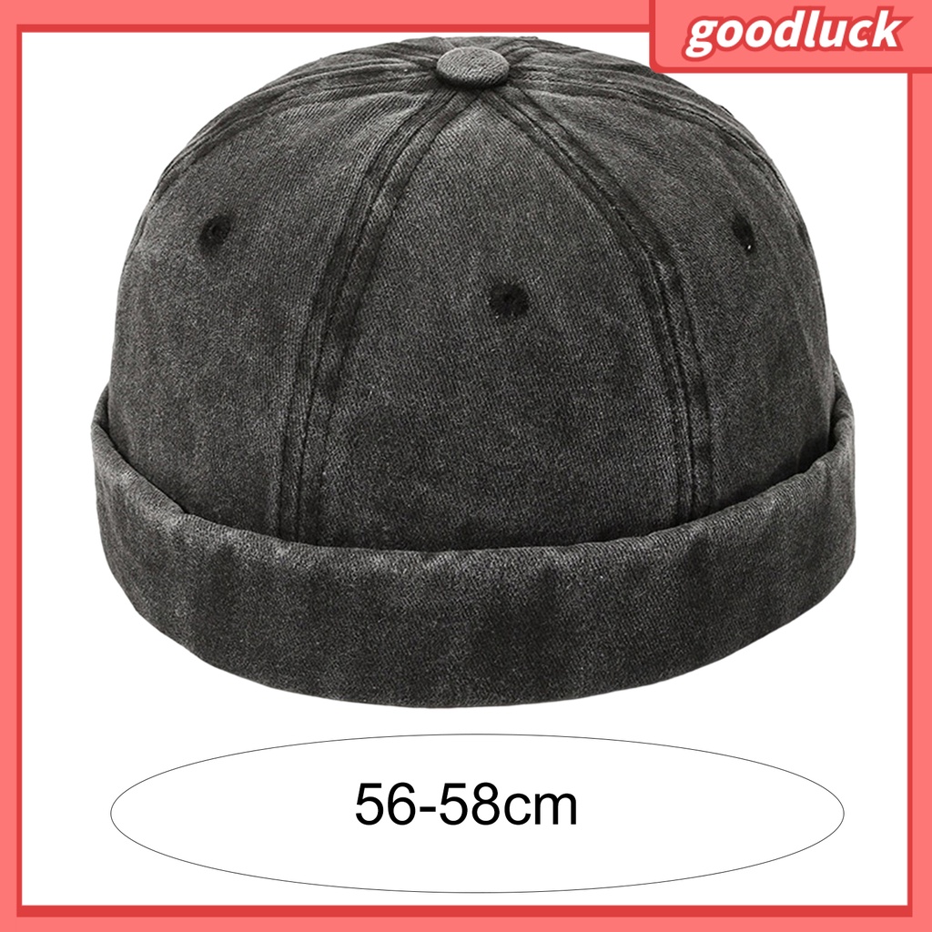 [GLO] Mũ Thủy Thủ Không Vành Thoáng Khí Màu Trơn Điều Chỉnh Được Nhẹ Nhàng Trang Trí Bốn Mùa