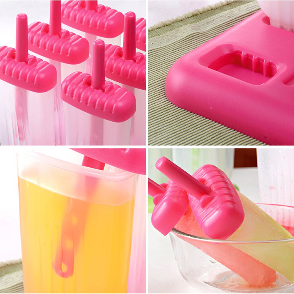 =Christmas=Popsicle Ice Pop Maker Molds 6 Pack Green BPA Free Ice Popsicles Mold Ice Pops