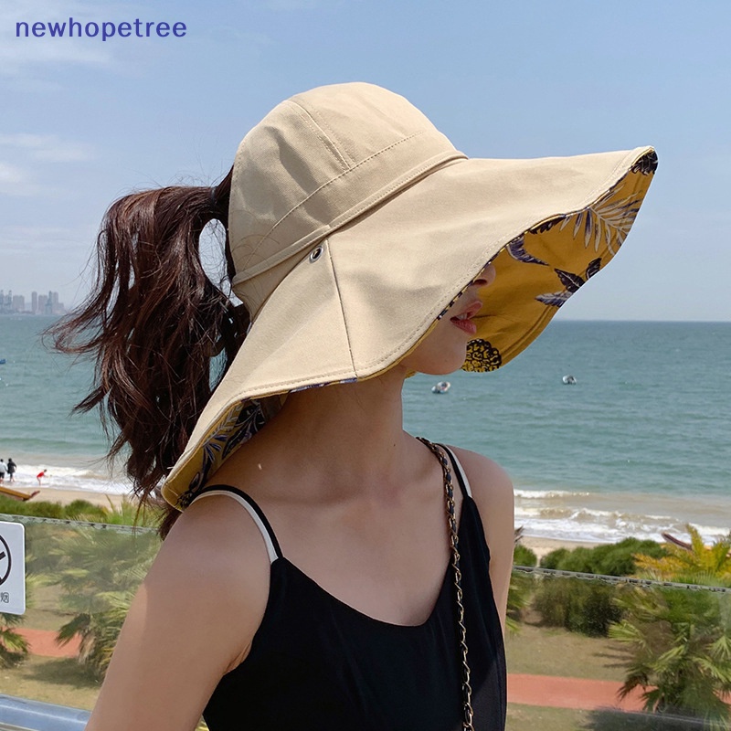 Nón Tai Bèo Vành Rộng Chống Tia UV Thời Trang Đi Biển Mùa Hè 2023 Cho Nữ