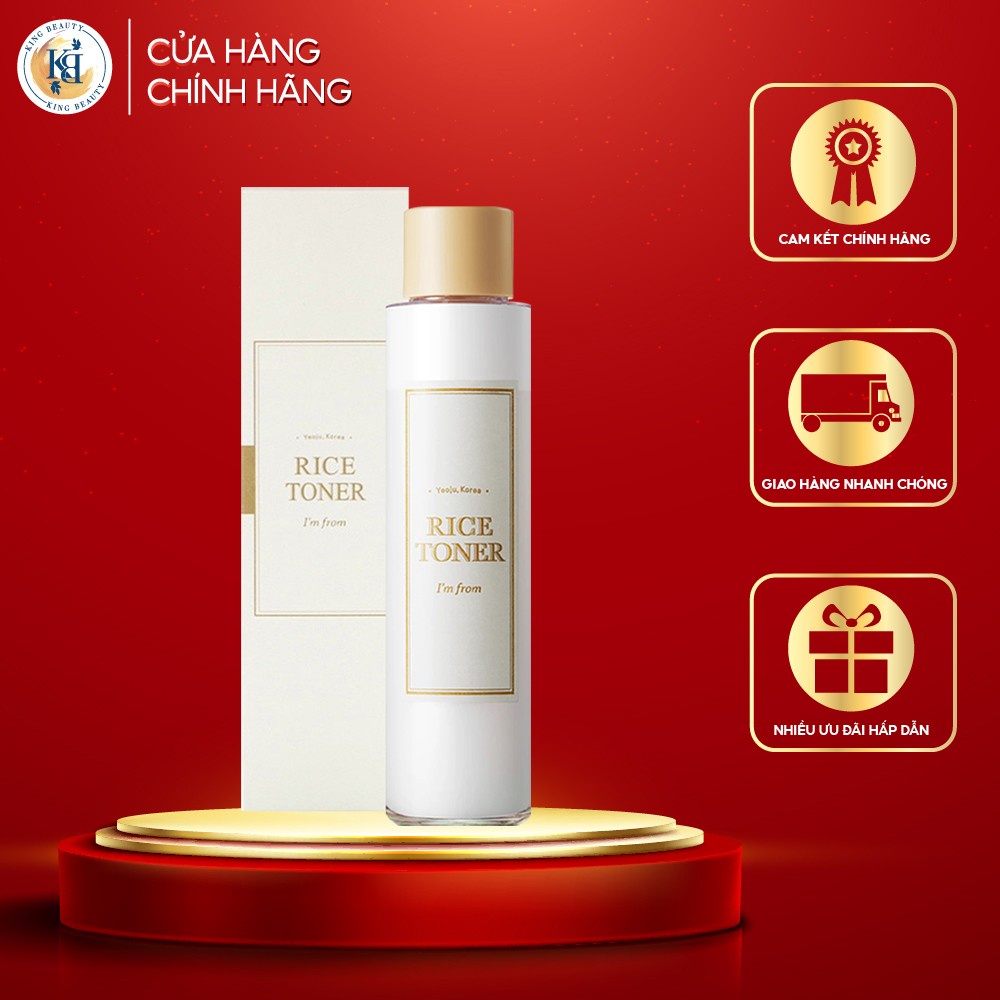 Nước Hoa Hồng Dưỡng Trắng, Giúp Da Săn Chắc Chiết Xuất Từ Gạo I'm From Rice Toner 150ml