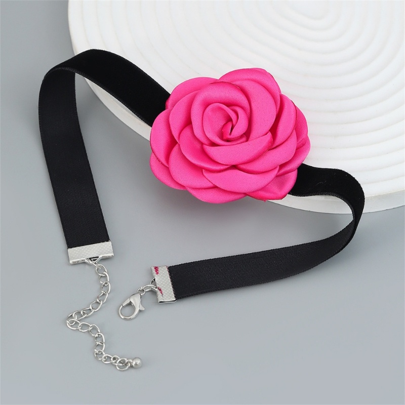 King Vòng Cổ Vải Dệt Thủ Công Họa Tiết Hoa Lớn Phong Cách Bohemian Cổ Điển Thanh Lịch