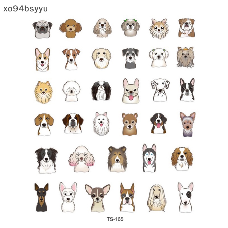 Miếng Dán Trang Trí Móng Tay Họa Tiết Chó Mèo Dập Nổi 5D xo94bsyyu