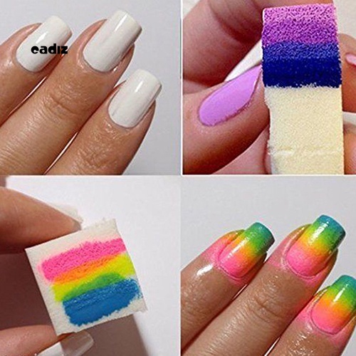 Bộ 3 Cây Dũa Móng Tay Hình Khối Màu Gradient Độc Đáo