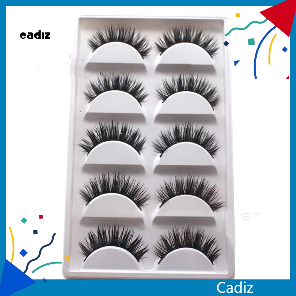 Bộ 5 Cặp Lông Mi Giả CADI Dài Và Dày Tự Nhiên