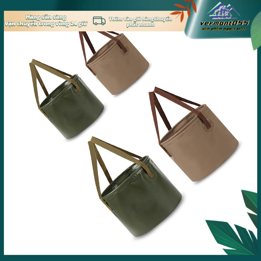 Vermont055 Xô Gấp Ngoài Trời Chống Rò Rỉ Không Mùi Di Động Cắm Trại Nước Cho Dã Ngoại Món Ăn Rửa Chân Ngâm