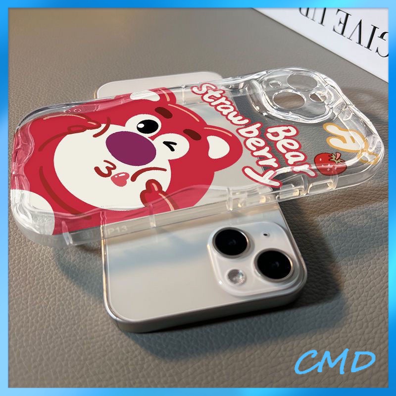 Ốp lưng iphone Điện Thoại Phim hoạt hình gấu dâu tây một mắt 3D viền sóng TPU chống chấn động bảo vệ vỏ điện thoại máy ảnh Cho Iphone 6 / 6S / 6splus / se / 7 / 7plus / 8 / 8plus / X / xs / xsmax / 11 / 12 / 13 / 14 / Plus / Pro / Pro Max-224