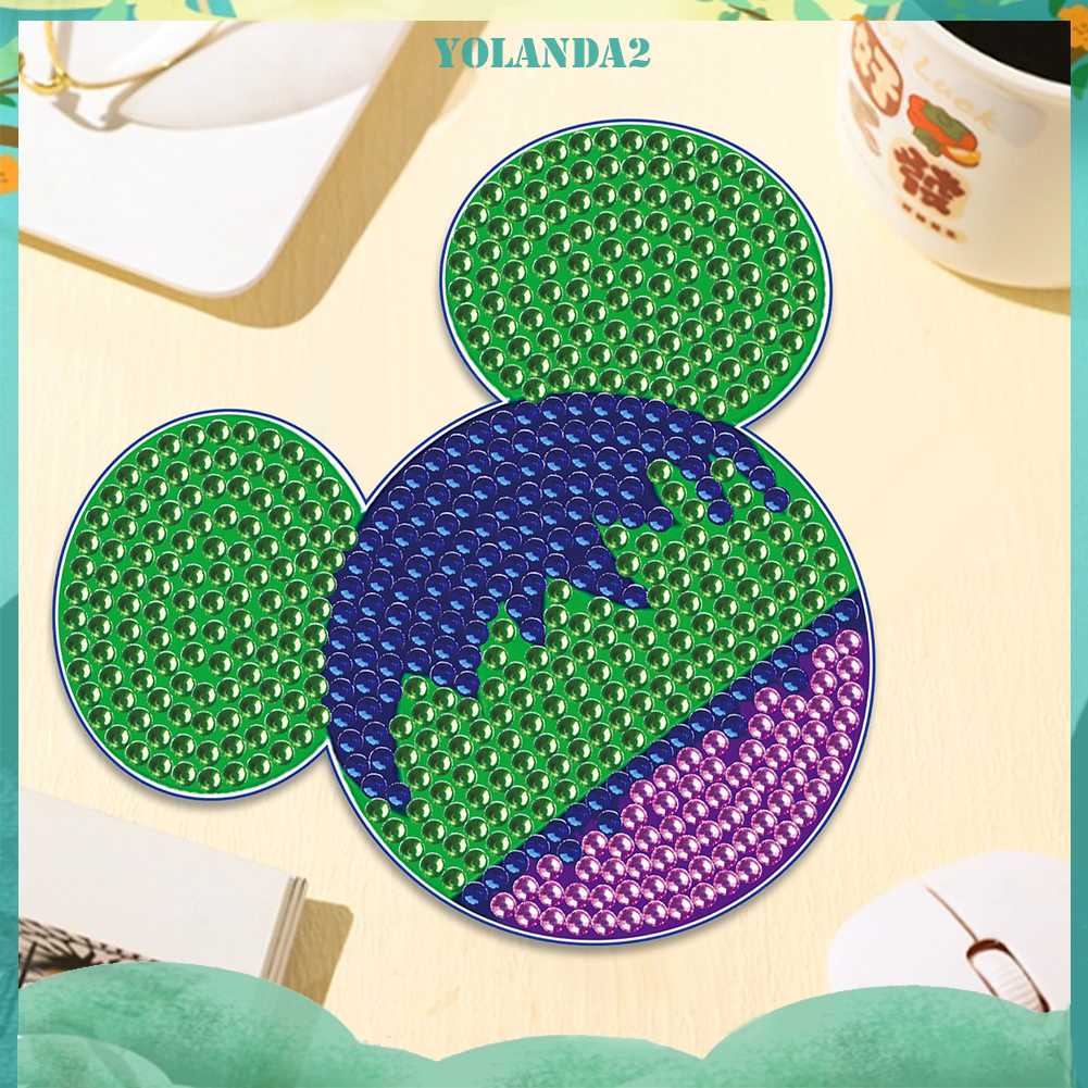 Bộ Tranh Đính Đá Tự Làm Họa Tiết Hoạt Hình Mickey Dễ Thương