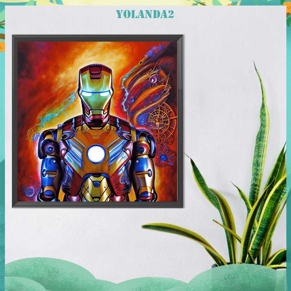 Tranh Đính Đá Kim Cương Toàn Bộ 5D DIY Hình Vẽ Người Sắt