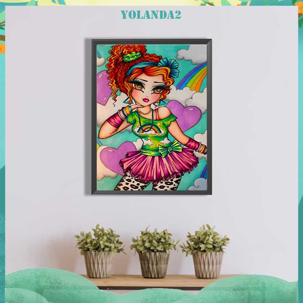 Tranh Đính Đá Kim Cương Toàn Bộ 5D DIY Hình Vẽ Cô Gái Trang Trí Nhà Cửa