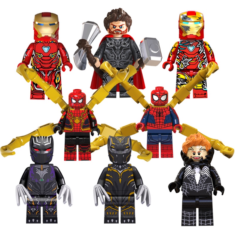 Mô Hình Đồ Chơi Nhân Vật Siêu Anh Hùng Marvel Người Nhện / Người Sắt / Venom Mini