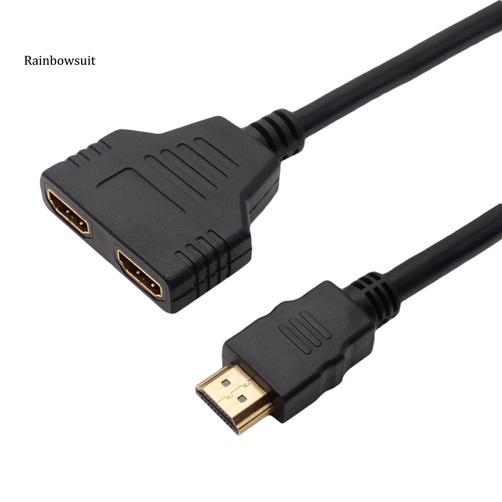 Dây Cáp Chuyển Đổi 1 Trong 2 Đầu Cắm HDMI Sang Ổ Cắm Kép Cho PC DVD