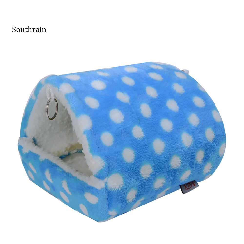 Nhà Treo Mềm Mại Họa Tiết Chấm Bi Cho Hamster Chinchilla