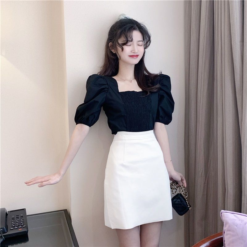 Set Áo Tay Phồng Và Chân Váy Phong Cách Phương Tây Thời Trang Mùa Hè Cho Nữ