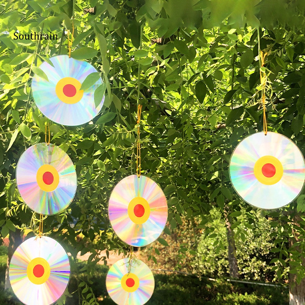 Đĩa Đuổi Chim Hình Đôi Mắt Phản Quang Chuyên Nghiệp Chống Chim Chóc Mắt Đỏ Hiệu Quả Mạnh Mẽ Cho Sân Vườn