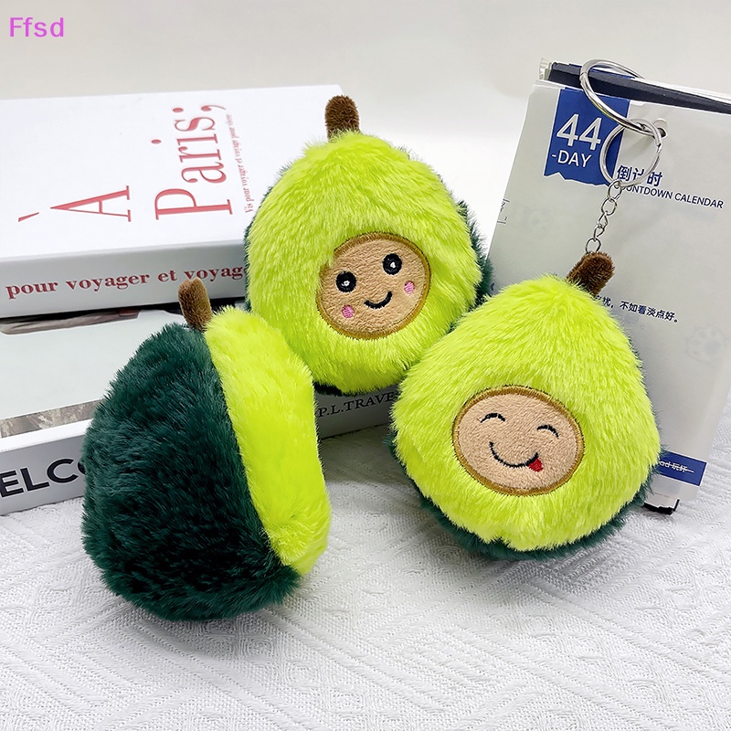 {Ffsd} 2023 Mới Móc Chìa Khóa Xe Hơi / Ba Lô / Túi Xách Hình Quả Bơ Nhồi Bông Dễ Thương Dành
