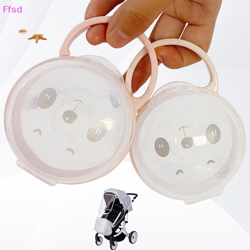 {Ffsd} Hộp Đựng Núm Vú Giả Trong Suốt Chống Bụi Có Tay Cầm Hoạt Hình Cho Bé * Bán Chạy