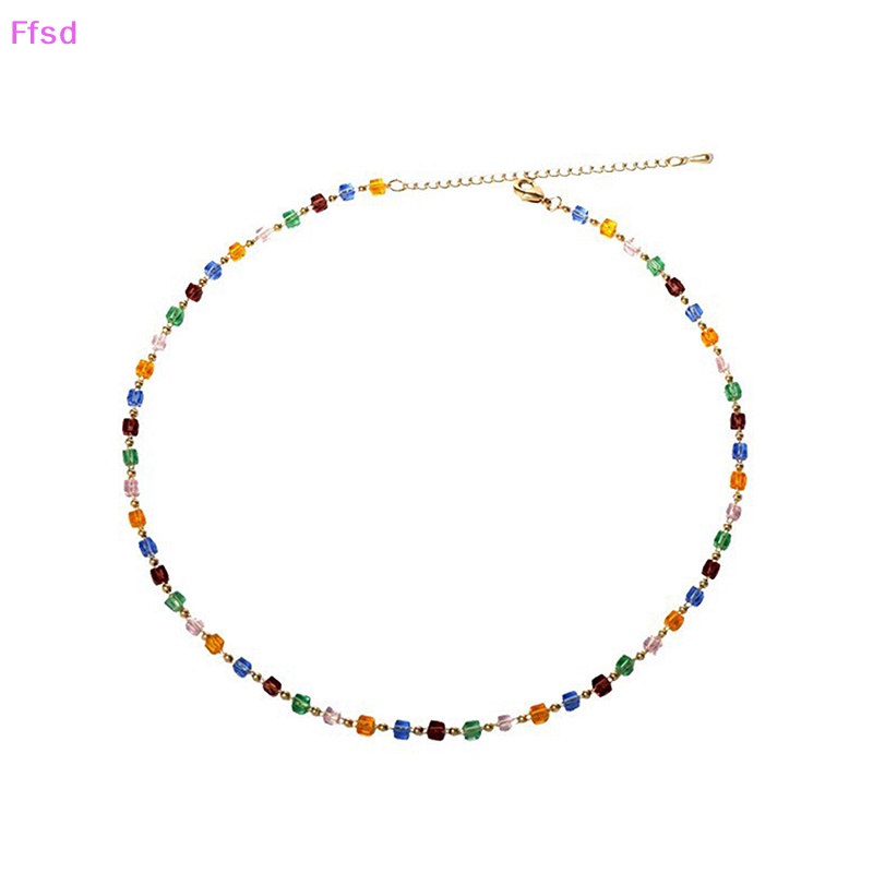 {Ffsd} Vòng Tay Chuỗi Hạt Pha Lê Nhiều Màu Sắc Tua Rua Đơn Giản Hợp Thời Trang Làm Quà Tặng Cho Nữ