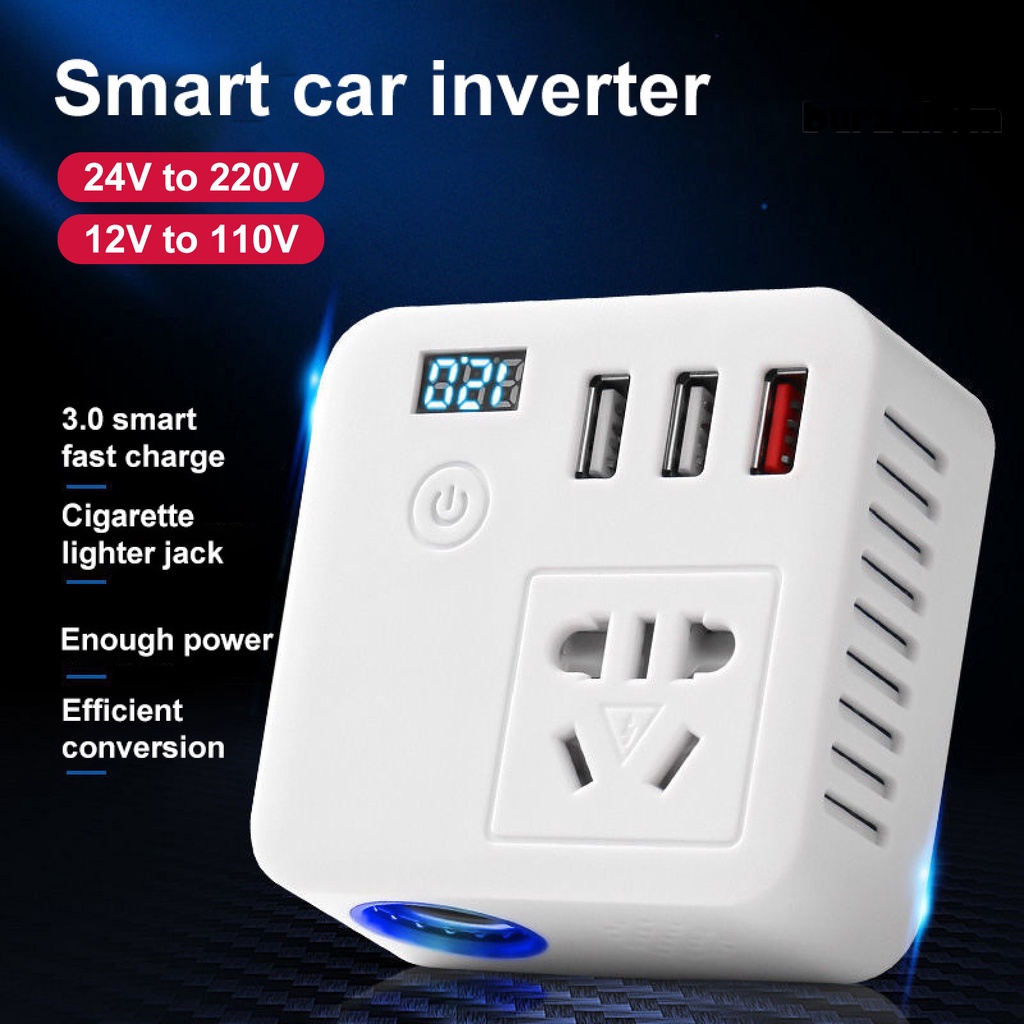 Bộ Chuyển Đổi Nguồn Điện Màn Hình LCD 150W 12V 24V Sang 110V 220V Cho Xe Hơi