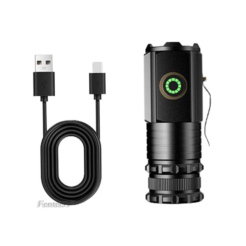 [Fenteer1] Đèn Pin Kẹp Mũ Lưỡi Trai Cầm Tay Dùng Khi Leo Núi