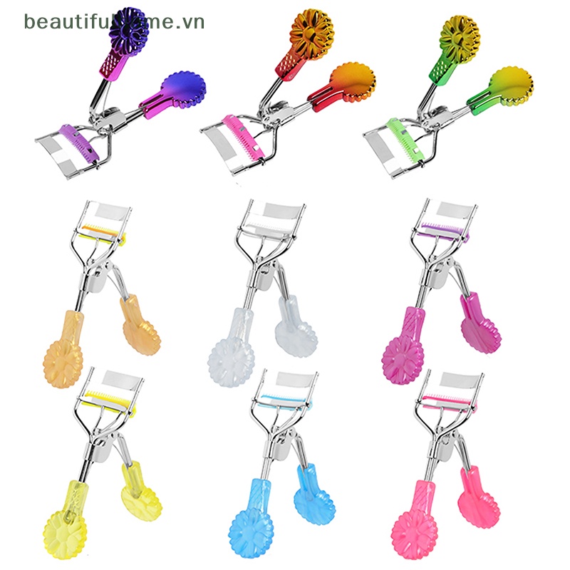 Dụng Cụ Bấm Cong Mi Kèm Lược Chải Lông Mi Nhiều Màu Sắc