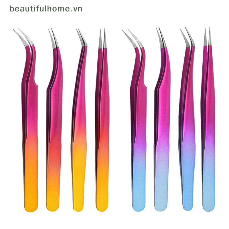 1 Nhíp Gắn Mi Giả Thẳng &amp; Cong Bằng Thép Không Gỉ