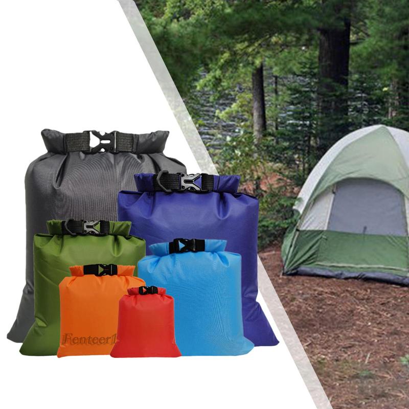 1 [Fenteer1] 6 Túi Khô Chống Thấm Nước Nhiều Màu Sắc Nổi Bật Cho Thuyền