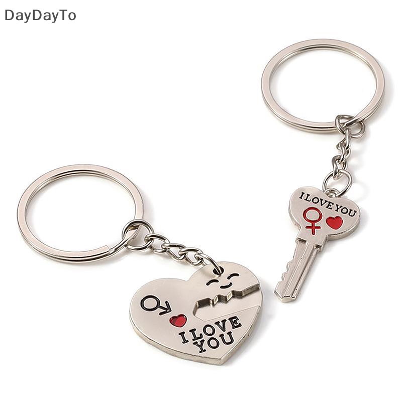 Móc Khóa Cặp Đôi Bằng Kim Loại Hình Mũi Tên Và Trái Tim