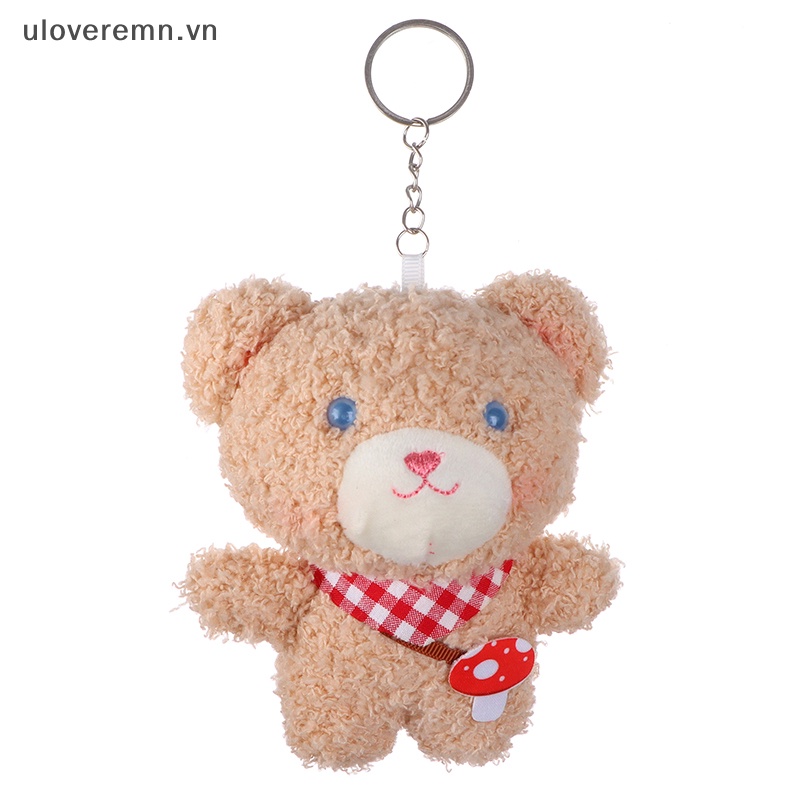 Đồ chơi nhồi bông Hình Gấu Nấm Hoạt Hình Dễ Thương Trang Trí Móc Khóa / Ba Lô / Móc Khóa