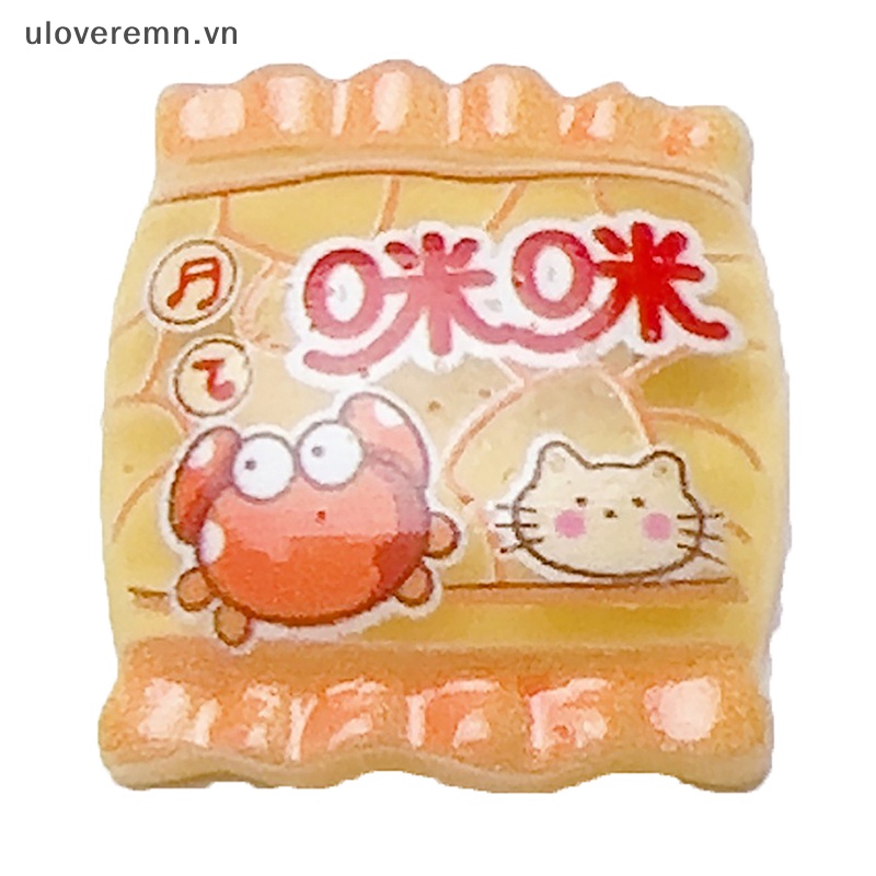 Set 5 Kẹp Tóc Hình Cây Kem Mini Bằng Nhựa Resin Phát Quang DIY Trang Trí Điện Thoại / Giày Dép