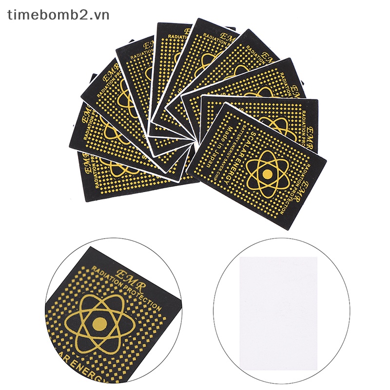 {Timebomb} Set 10 Miếng Dán chip Chống Bức Xạ EMR Cho Điện Thoại
