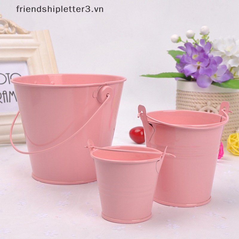 Xô Kim Loại Mini Đựng Kẹo Nhiều Màu Trang Trí Tiệc Cưới DIY