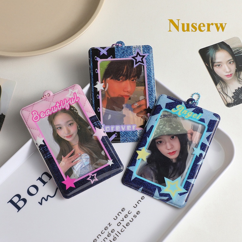 Bao Đựng Thẻ Bằng PVC denim Trong Suốt Cho Học Sinh Ốp