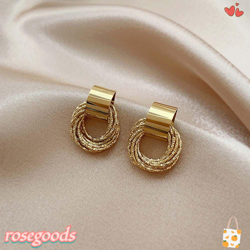 Dây Chuyền Mặt Tròn Nhỏ Khắc Hoa Hồng Thời Trang|Vòng Đeo Tay Kim Loại Nhiều Lớp