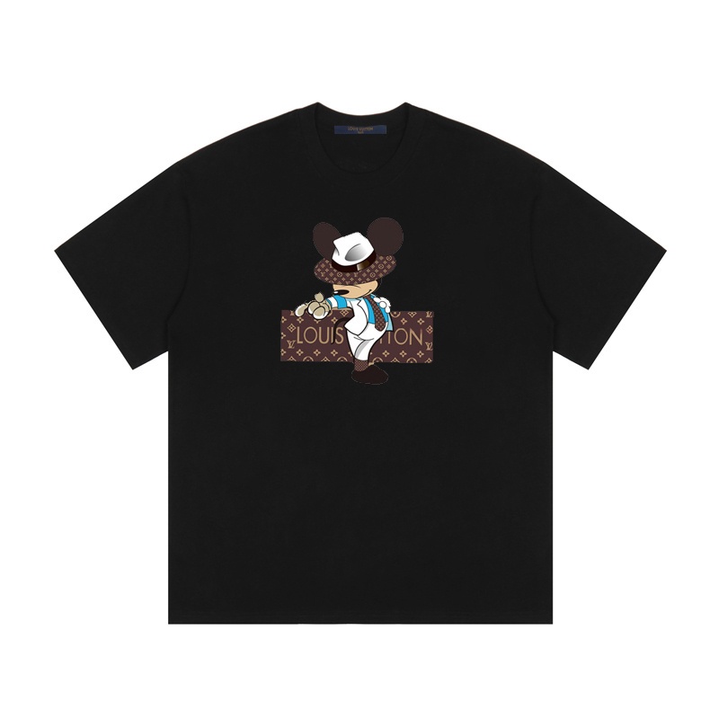 Áo Thun Ngắn Tay Cổ Tròn In Hình Mickey Thời Trang