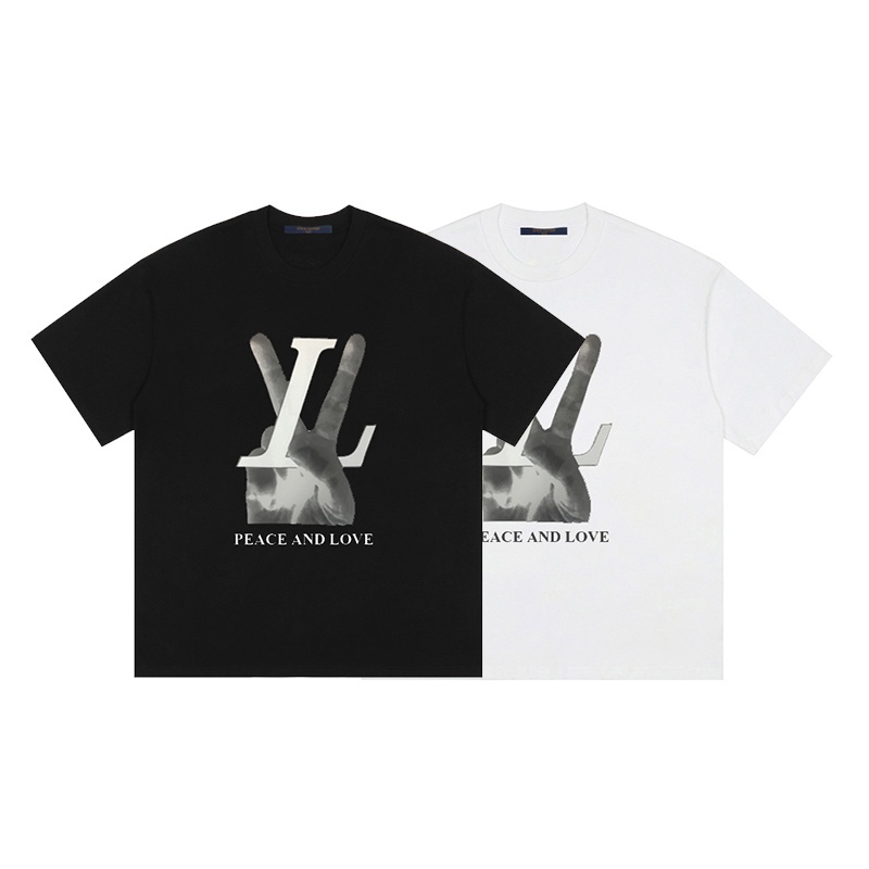 Áo Thun Tay Ngắn Cổ Tròn Vải Sợi Đôi In Họa Tiết Thủ Công Phổ Biến