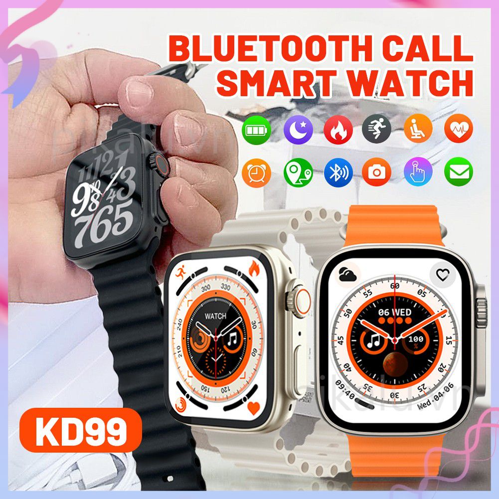 2023 Mới kd99 Ultra Đồng Hồ Thông Minh Chống Nước Ultra Series 8 Đồng hồ thể thao cuộc gọi Bluetooth thể dục theo dõi sức khỏe M01 -pikalu