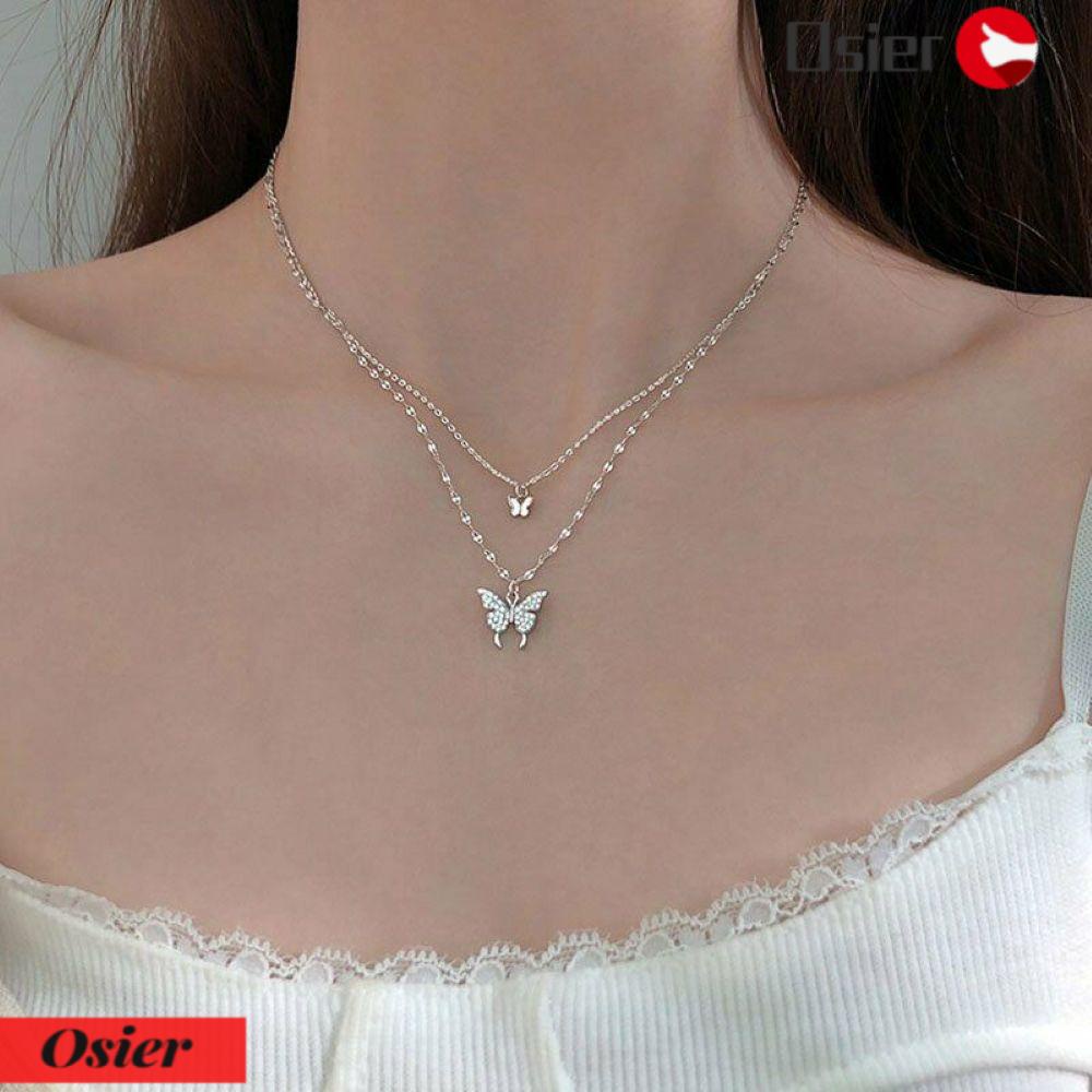 1 Vòng cổ Mặt Hình Bướm Lấp Lánh Cho Nữ