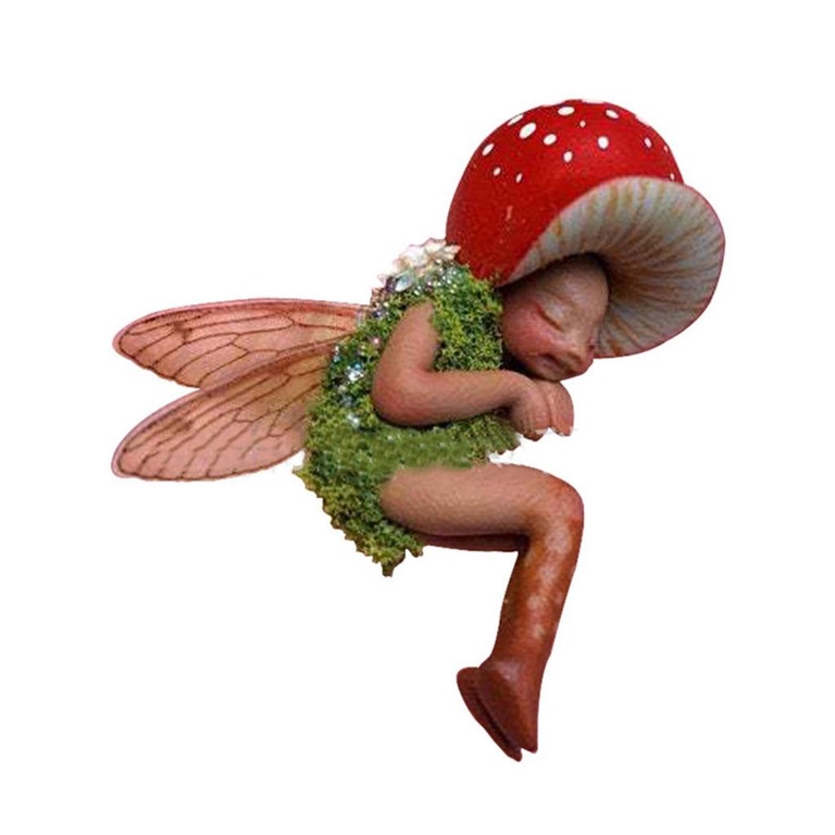 =Christmas=Resin Ornament Sleeping Fairy Handicraft Forest Mushroom Fairy Ornaments