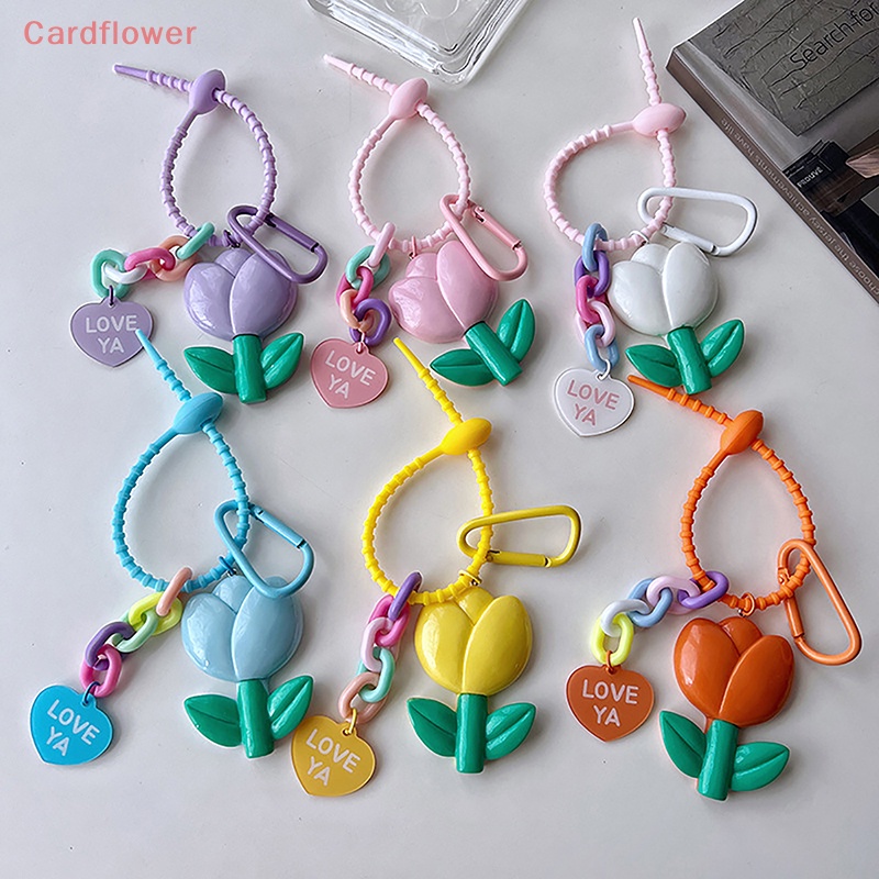 Móc Khóa Hình Hoa Tulip Nhiều Màu Dễ Thương Mới